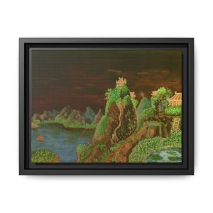 The Night that Forgot Itself | Framed Canvas Print | 12"x9" & 16"x12"